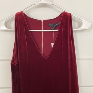 WHBM red velvet dress size 0